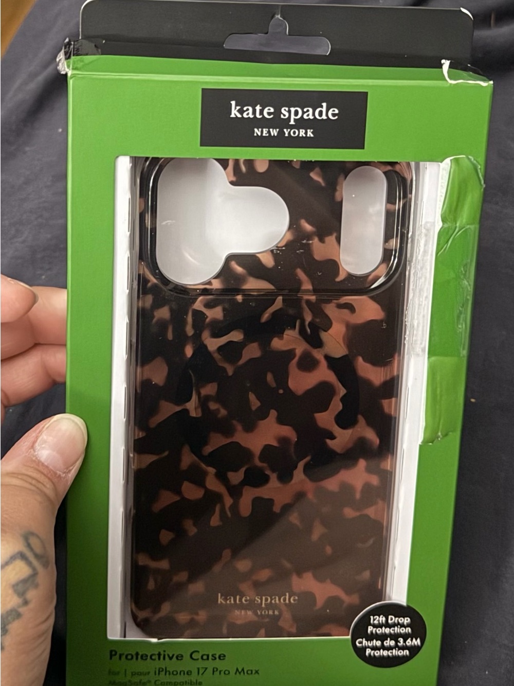 kate spade Brown & Black Tortoiseshell iPhone Case